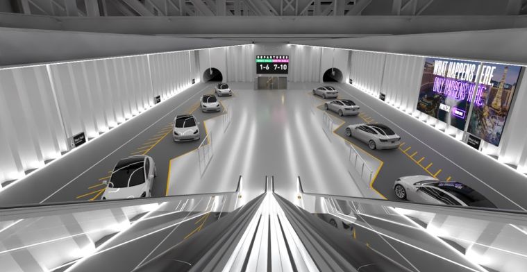 Tesla's gaan autonoom door speciaal tunnelsysteem rijden