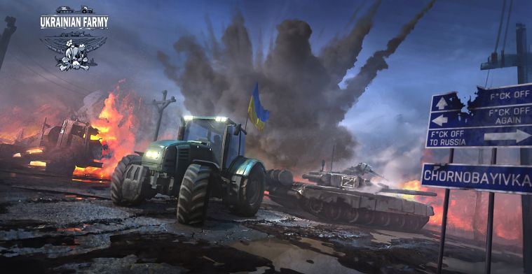 Bestuur een Oekraïense tractor in de game Ukrainian fArmy
