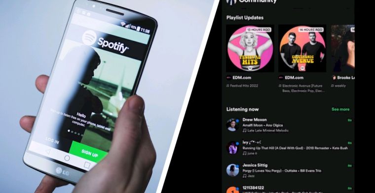 Spotify laat je binnenkort in de app zien wat je vrienden luisteren