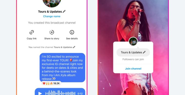Instagram gaat met deze nieuwe functie Telegram achterna