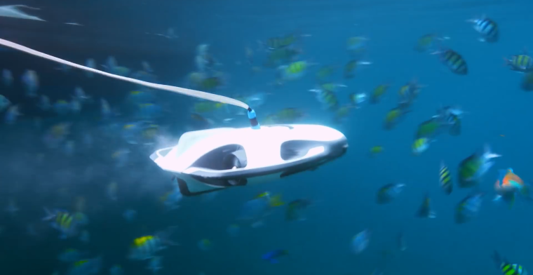 Onderwaterdrone lokt vissen en streamt in 4K