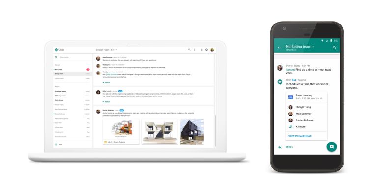 Google maakt van Hangouts een Slack-concurrent