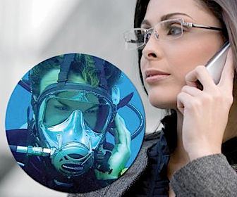 Bellen op veertig meter diepte