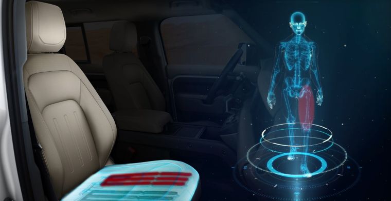 Jaguar test 'gezonde' autostoel die lopen simuleert