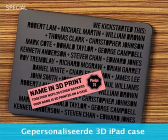 Special: Gepersonaliseerde 3D iPad cases