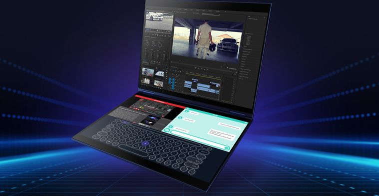 In 2019 te koop: laptop met twee schermen