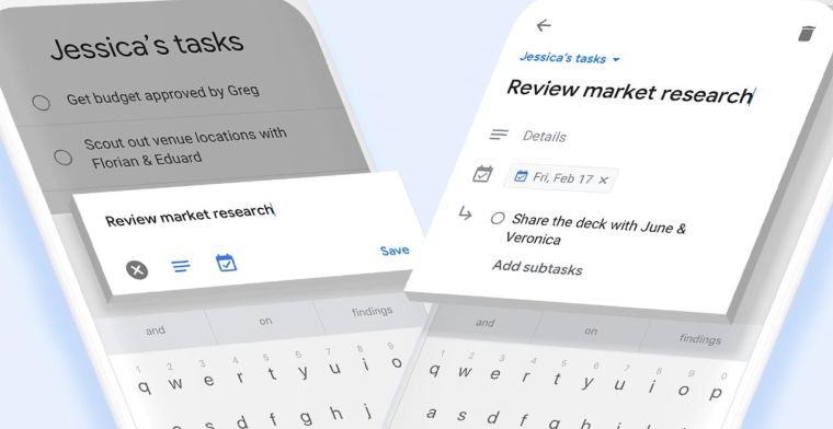 Google lanceert todo-app Tasks met Gmail-koppeling