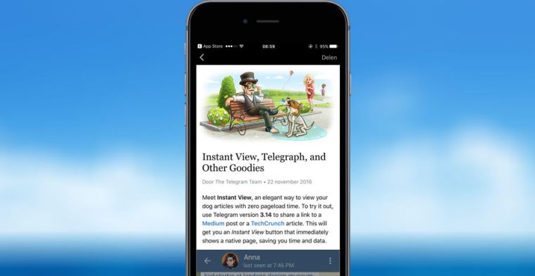 Telegram lanceert dienst om snel blogs te publiceren