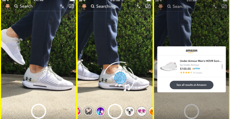 Snapchat wil je laten kopen door naar een product te kijken