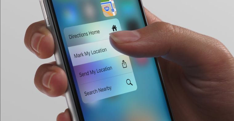 '3D Touch verdwijnt van alle nieuwe iPhones'
