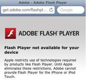 Ook technische omweg Adobe door Apple geblokkeerd