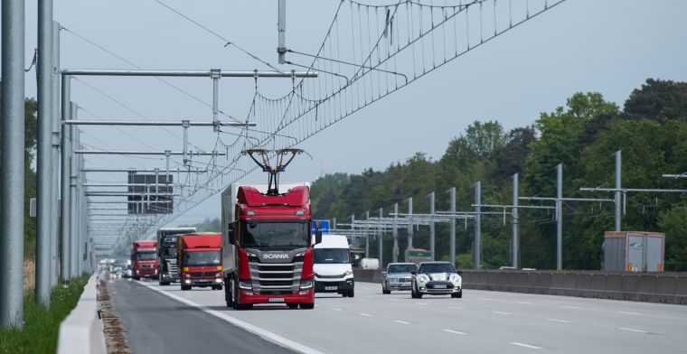 Duitse snelweg heeft bovenleiding voor elektrische vrachtwagens