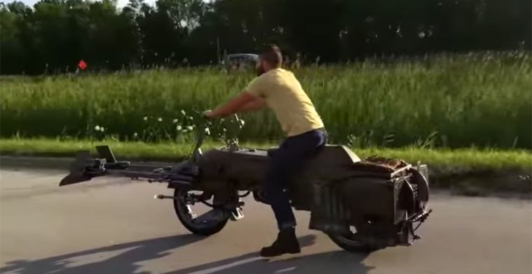 Video: motor als de Speeder Bike uit Star Wars