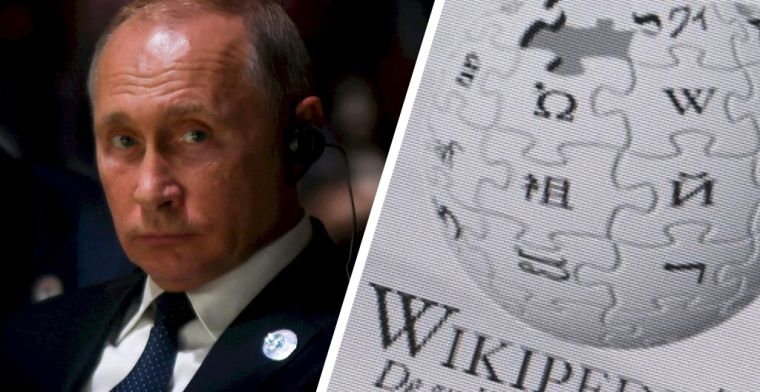 Poetin haalt uit naar Wikipedia, maar site blijft online in Rusland