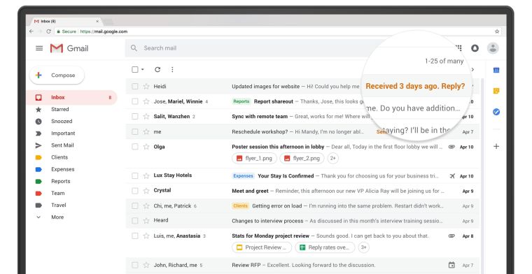 Nieuw design Gmail nu te gebruiken
