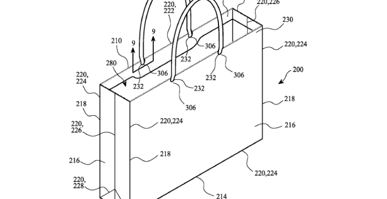 Apple patenteert gerecyclede papieren tas