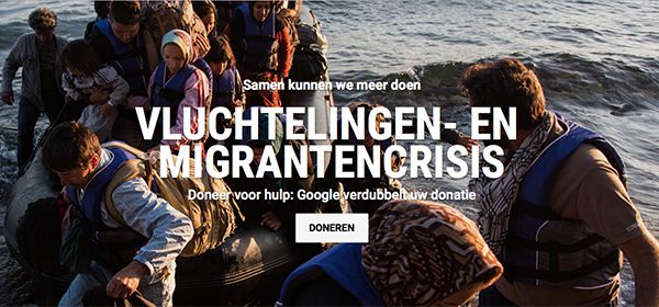 Google doneert geld aan vluchtelingen