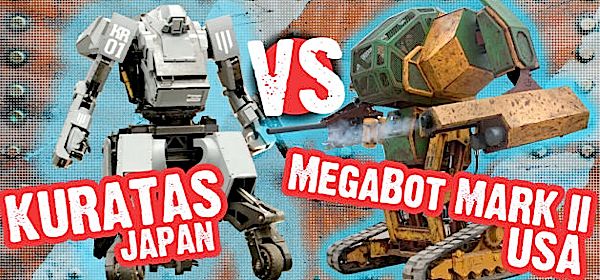 Twee gigantische robots gaan vechten