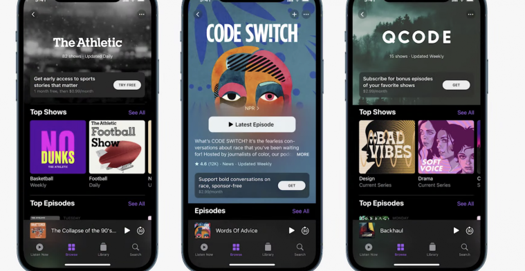 Apple introduceert abonnementsmodel voor podcasts