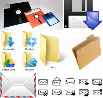 Oude computericonen zoals de floppy en folder zijn niet logisch meer