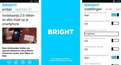 Bright-app voor Windows Phone nu te downloaden