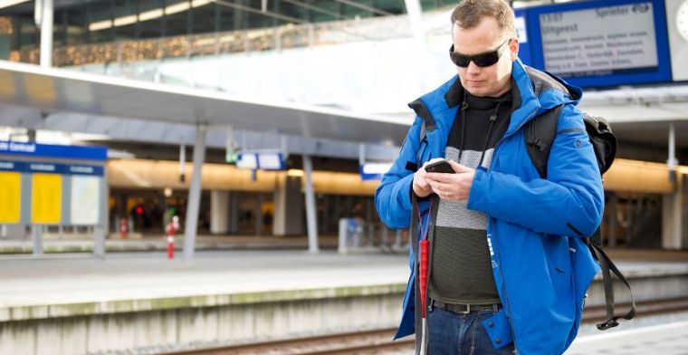 Nieuwe NS-app helpt slechtziende treinreizigers