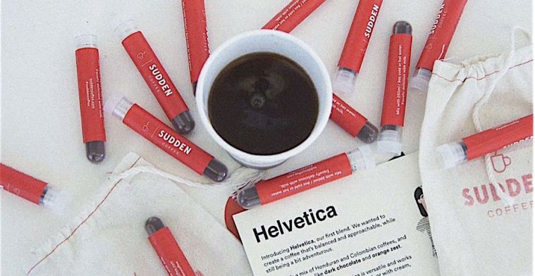 Vreemd: Helvetica-koffie uit een tube