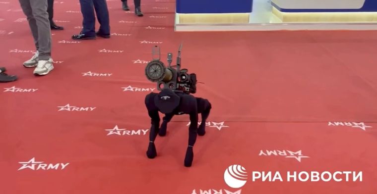 Russen willen robothond met raketwerper naar het front sturen