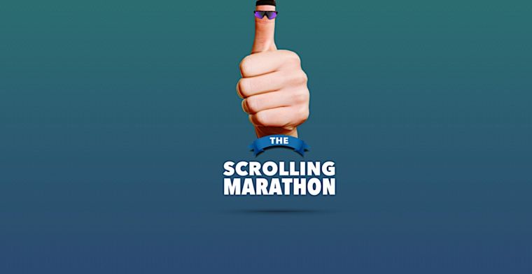 Scrolling Marathon: 42 km afleggen met je duim