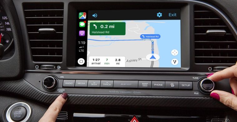 Google Maps is er nu ook voor Apple CarPlay