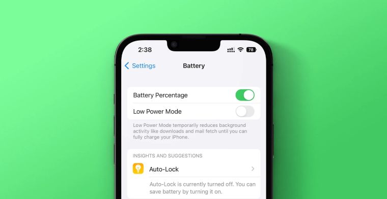 Apple brengt batterijpercentage terug in iOS 16 op nieuwere iPhones
