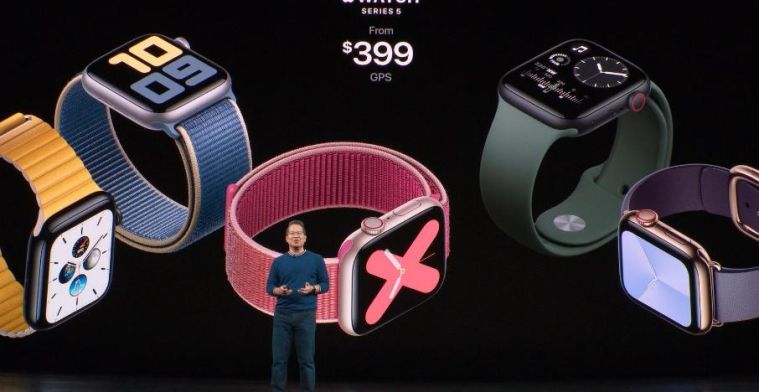 Apple Watch Series 5 heeft scherm dat altijd aan staat