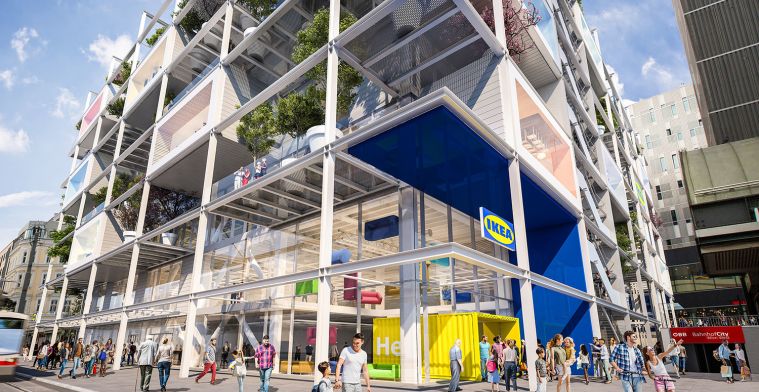 IKEA opent winkel zonder parkeerplaatsen en vol met groen