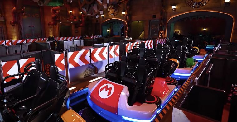 Ritjes maken in deze Mario Kart-achtbaan kan vanaf februari
