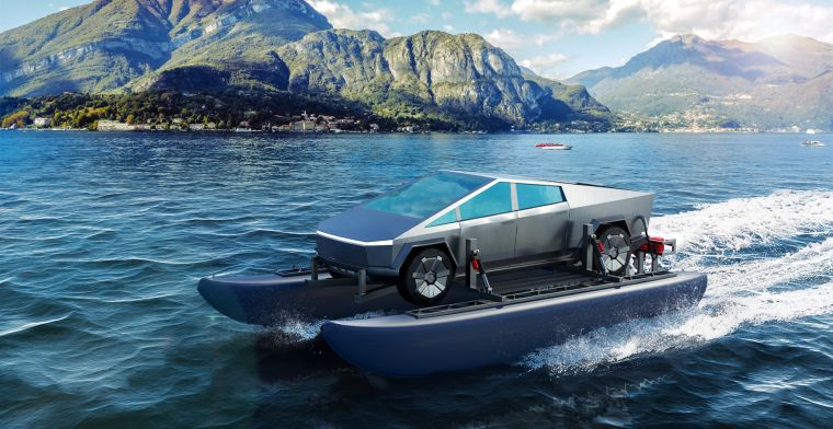 Tesla Cybertruck als catamaran: het kan met een ombouwkit