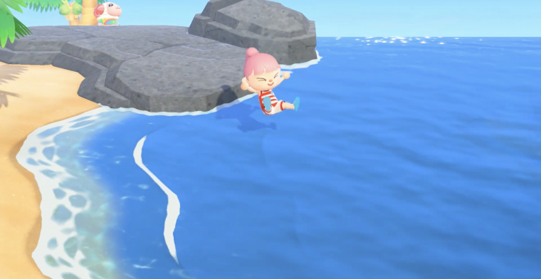 Animal Crossing: New Horizons laat spelers zwemmen