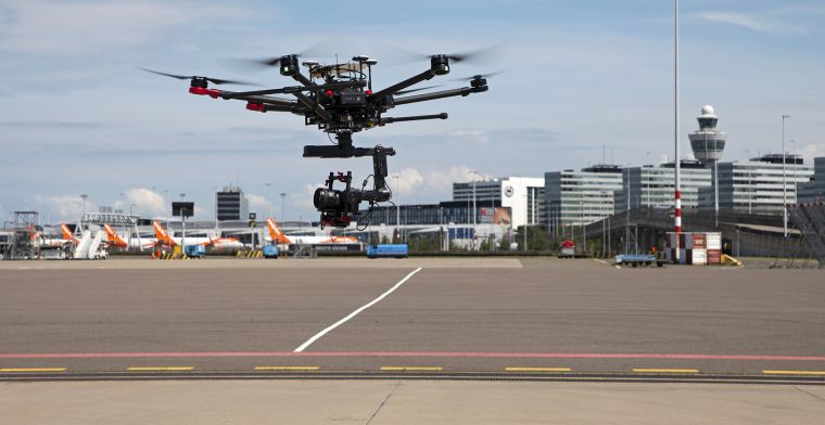 Schiphol test drones voor inspectie en vervoer goederen