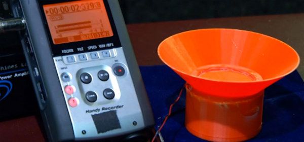 Werkende speaker gemaakt door 3D-printers