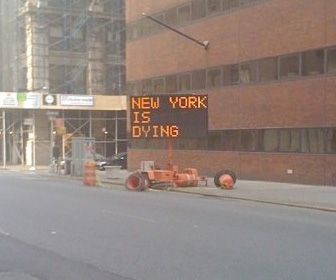 Waarschuwingsborden NY gehackt