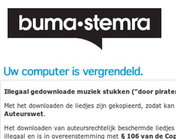 Virus Buma/Stemra vraagt losgeld voor je computer