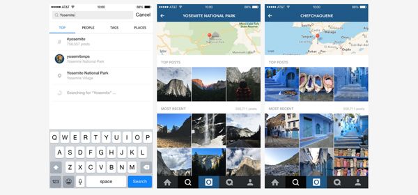 Instagram verbetert zoeken, ook foto's per locatie te zien