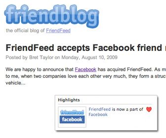 Facebook neemt Friendfeed over voor real-time updates