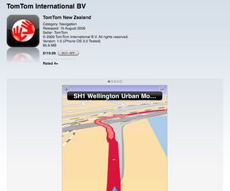 TomTom iPhone app duikt op in Nieuw-Zeeland