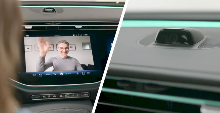 Mercedes-auto's krijgen selfiecamera in dashboard voor videobellen