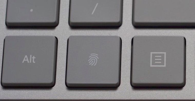 Microsoft-toetsenbord heeft onzichtbare vingerscanner