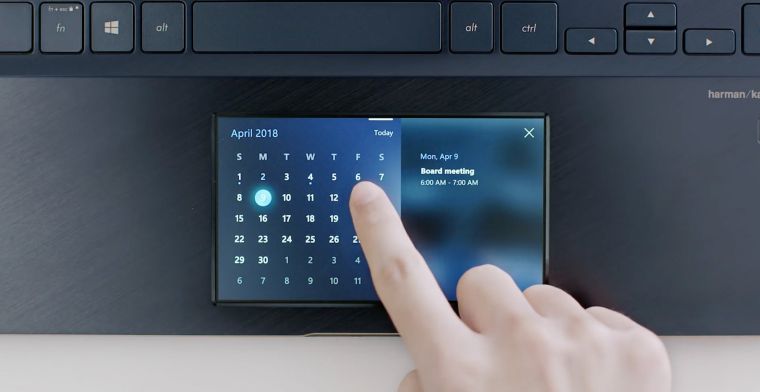 Asus-laptop heeft 'smartphone' als touchpad