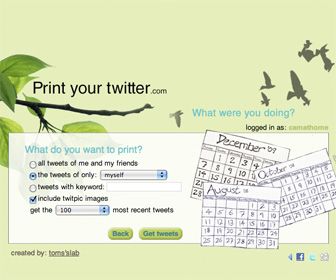 Print your Twitter