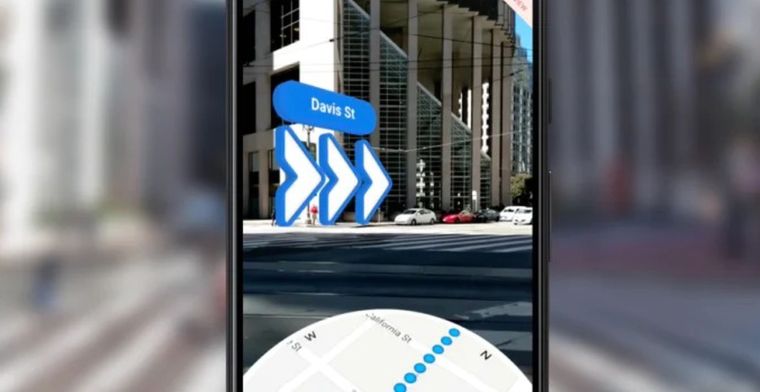 Google voegt routes in augmented reality toe aan Maps