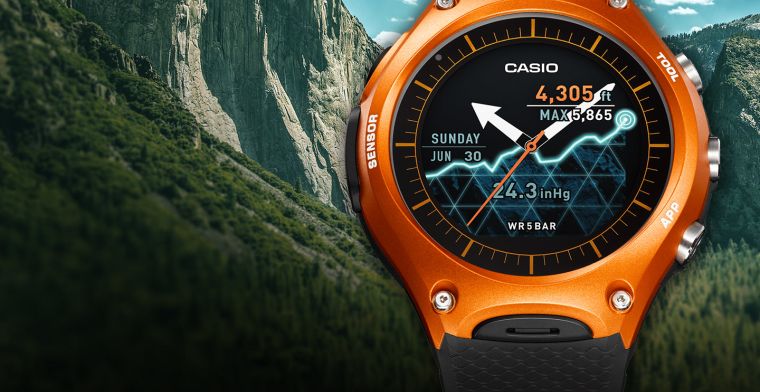 Casio's eerste Android Wear-horloge is voor het buitenleven