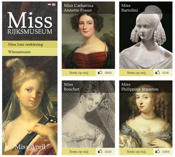 Rijksmuseum houdt Miss-verkiezing op Facebook